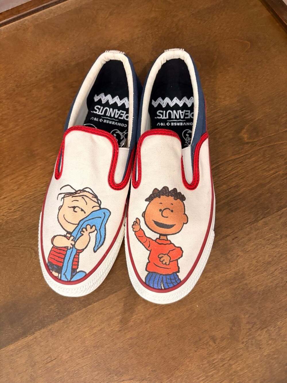 Converse Peanuts x Deckstar Slip On Shoes Snoopy and Pig-Pen Charlie Brown Y2k R